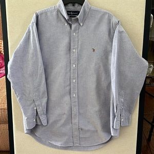 Ralph Lauren pinpoint Oxford cloth think cotton for fall into spring. Size 17 34